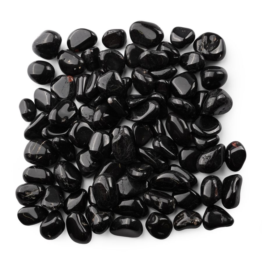 Polished Black Tourmaline Mineral Specimens
