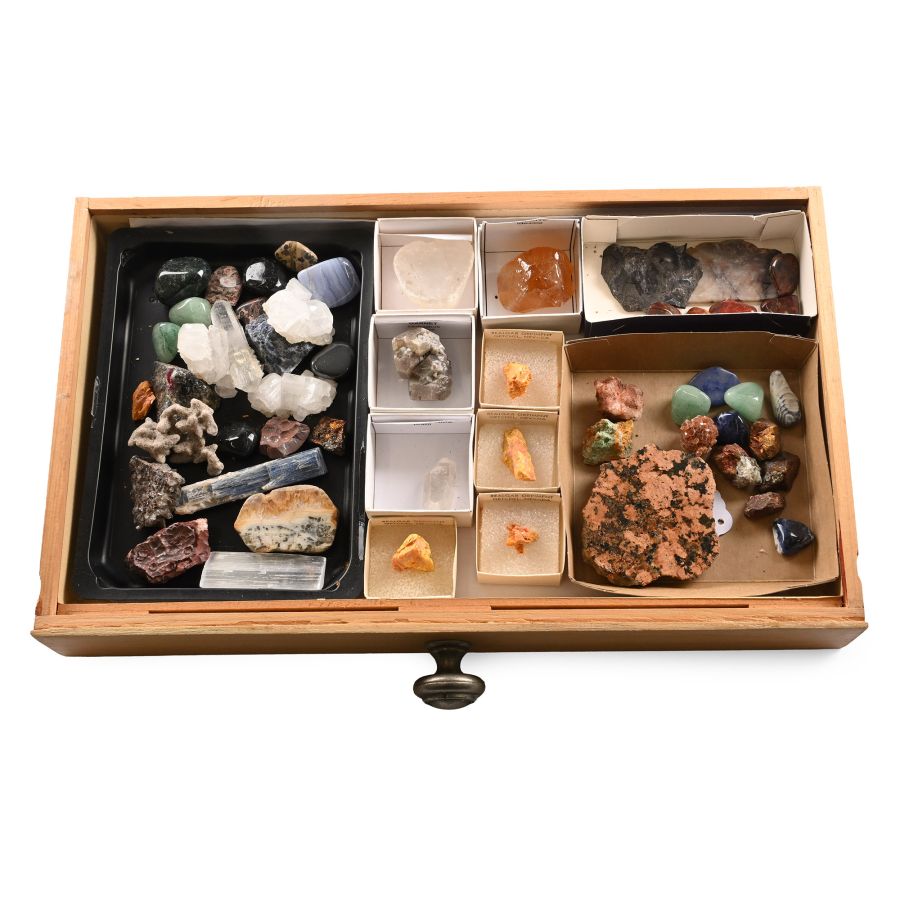 Tray of Mineral Specimens