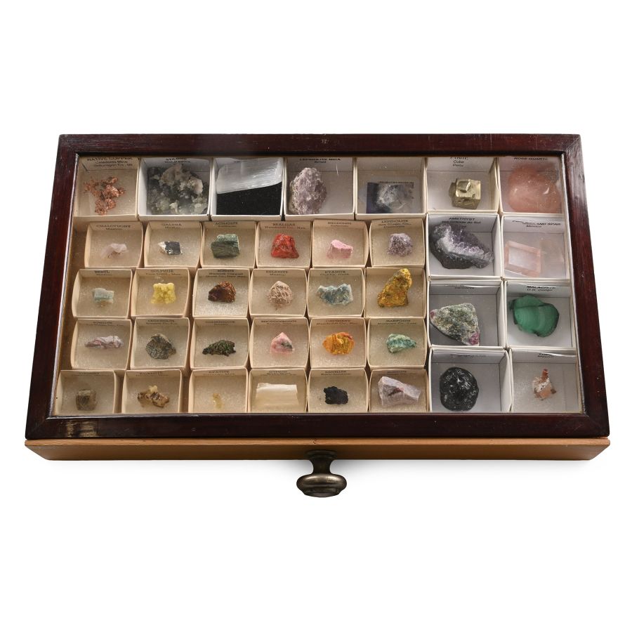 Tray of Mineral Specimens