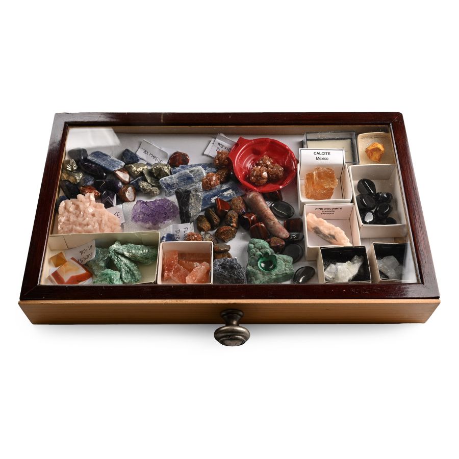 Tray of Mineral Specimens