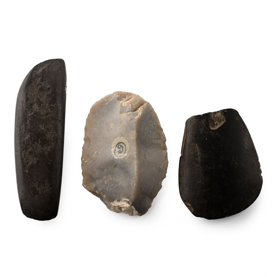 Stone Age 'Antrim' Porcellanite Chisel, Scraper and Burnisher