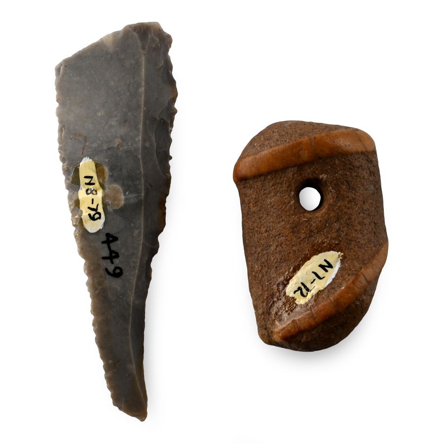 Stone Age 'Felwell' Sandstone Quartz Pendant and Saw