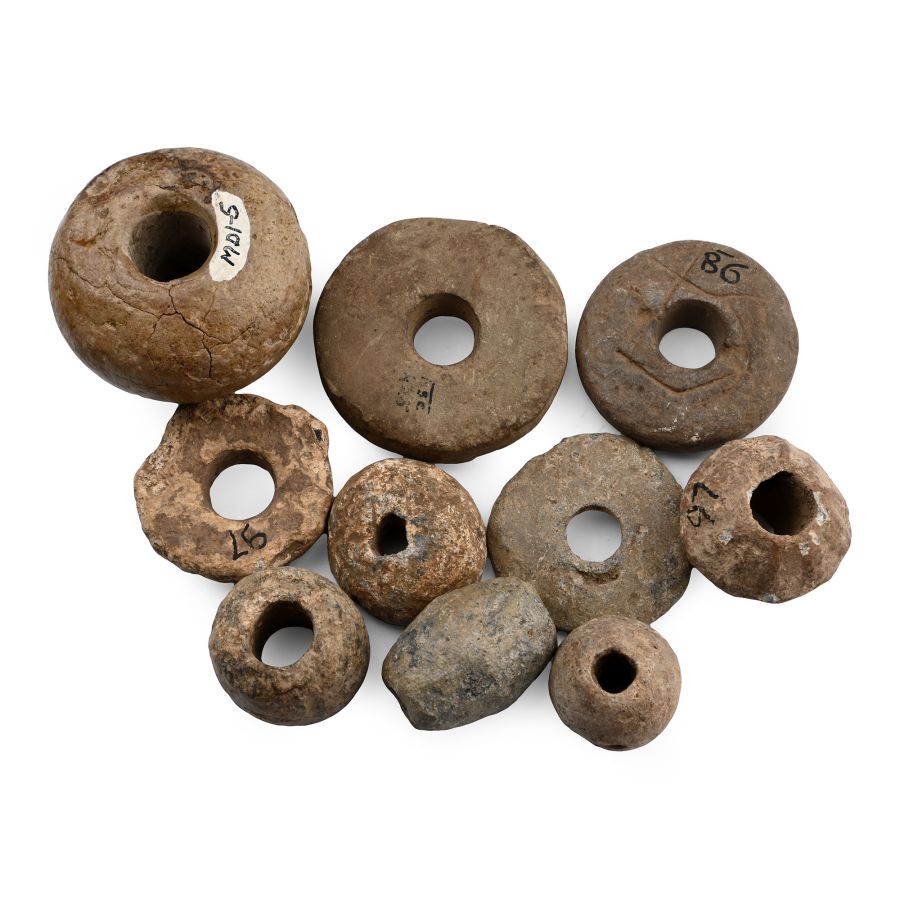 Viking Lead and Ceramic Spindle Whorl Collection