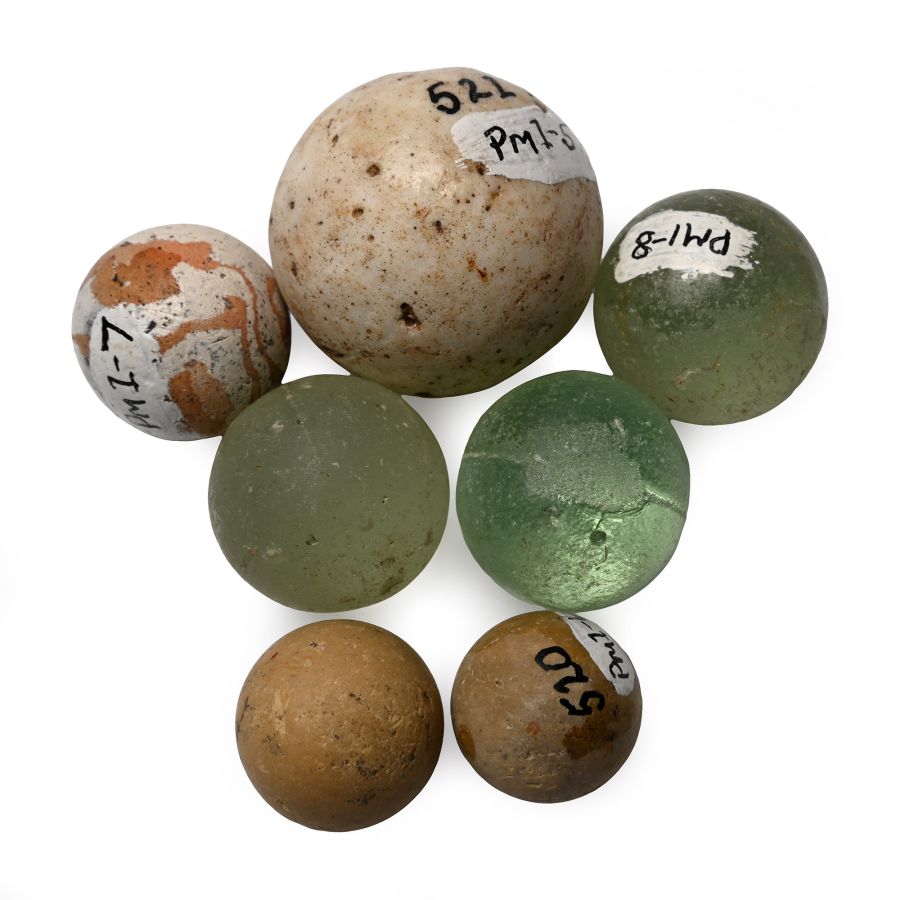 Post Medieval Child's Glass Marble Collection
