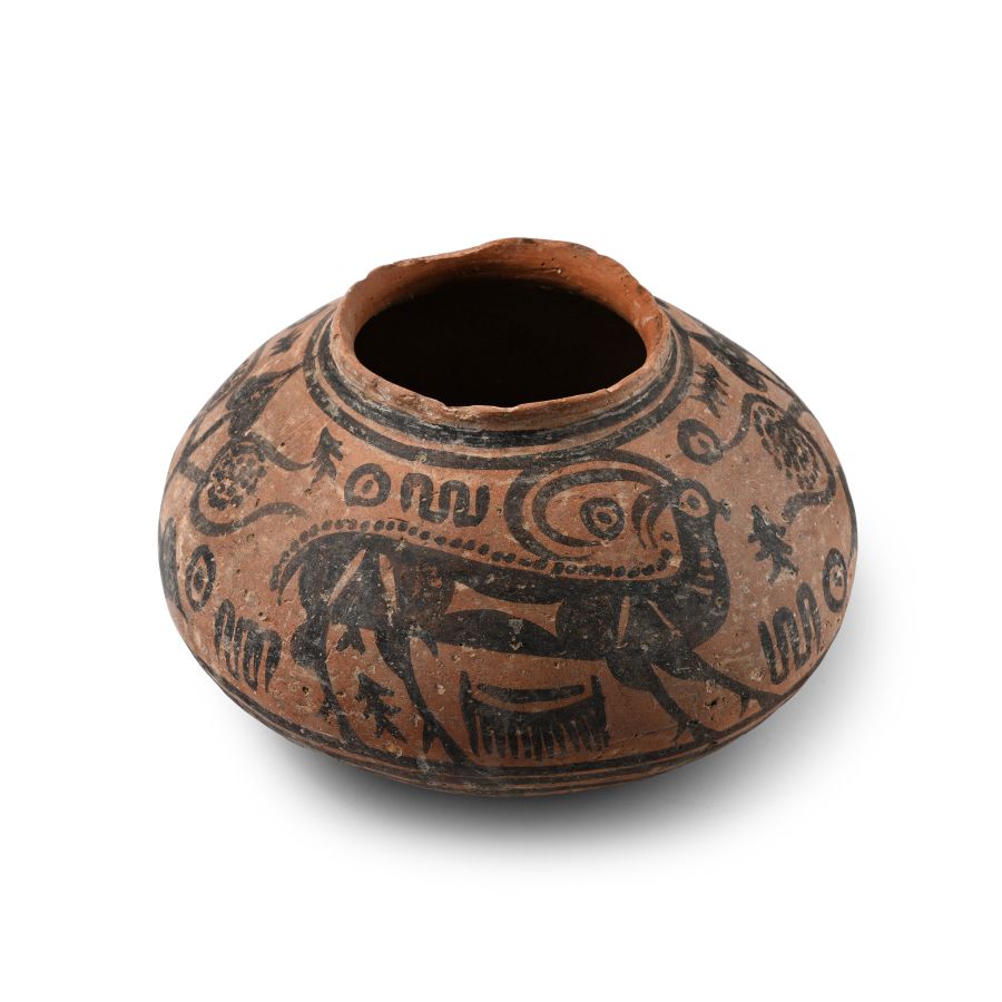 Indus Valley Mehrgarh Terracotta Storage Jar with Ibex