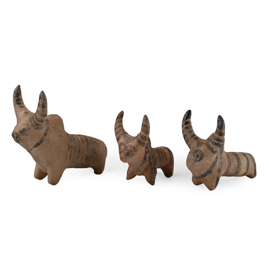 Indus Valley Style Terracotta Bull Figure Group