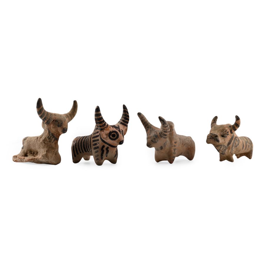 Indus Valley Style Terracotta Bull Figure Group