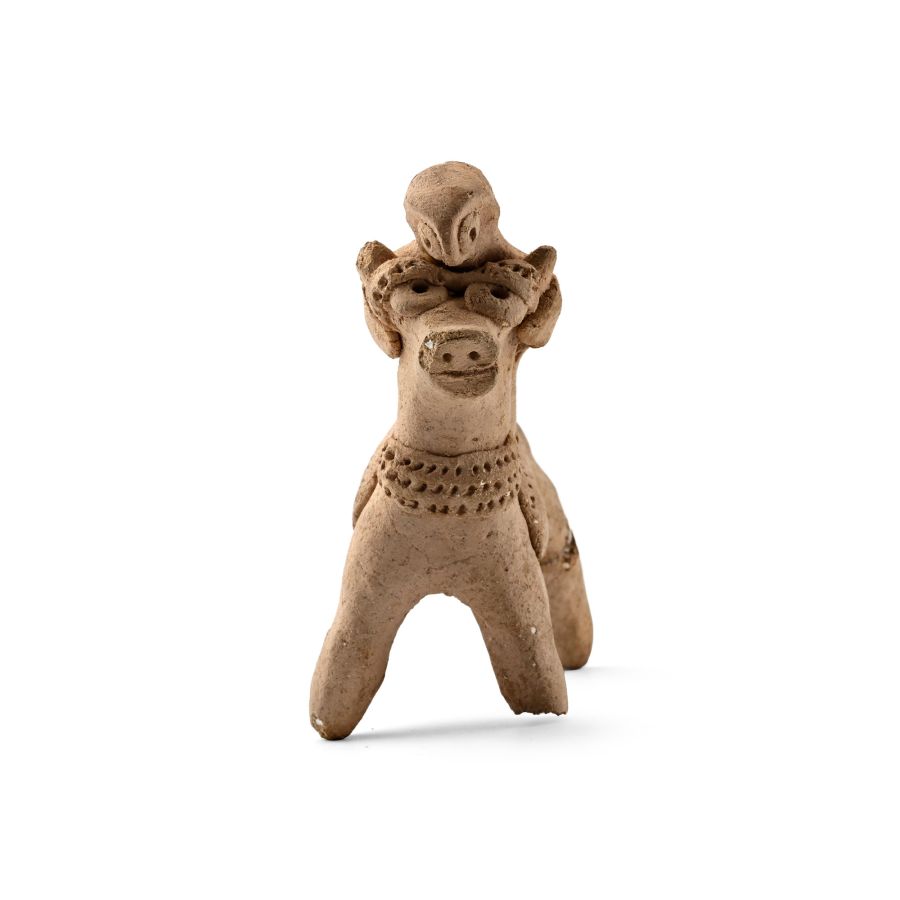 Syro-Hittite Terracotta Man Riding Bull