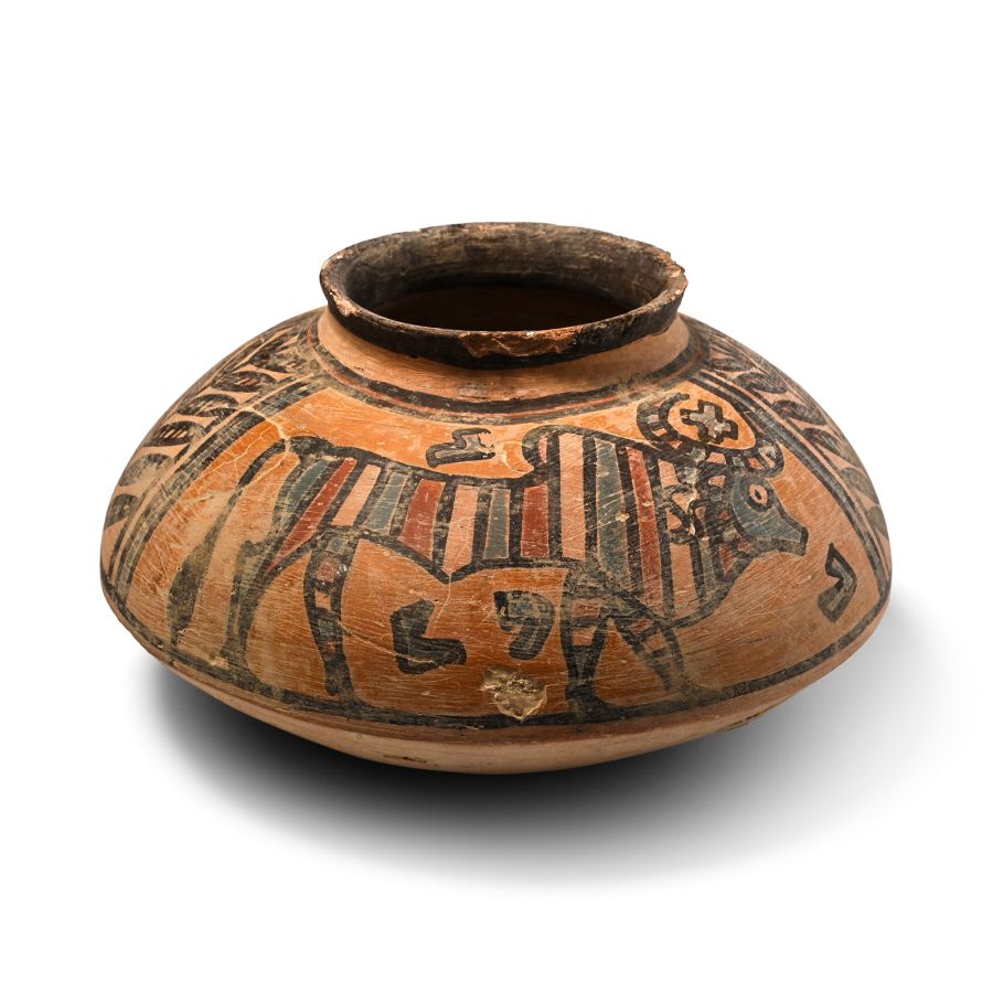 Indus Valley Mehrgarh Terracotta Vessel with Animals