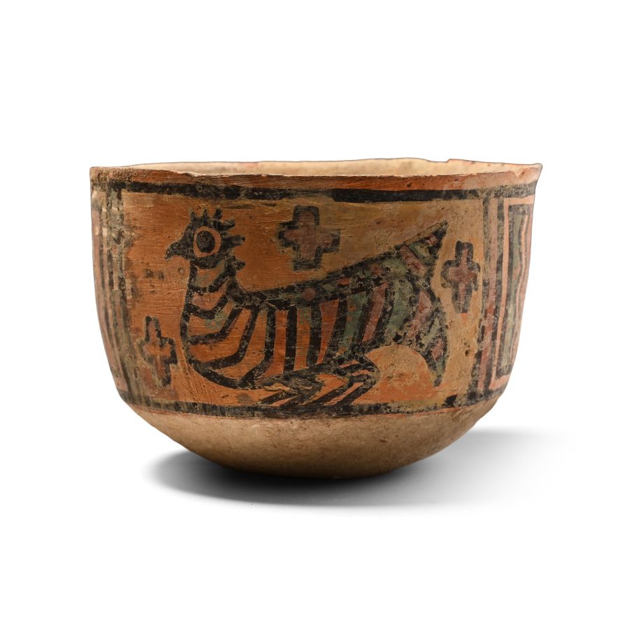 Indus Valley Mehrgarh Terracotta Vessel with Birds