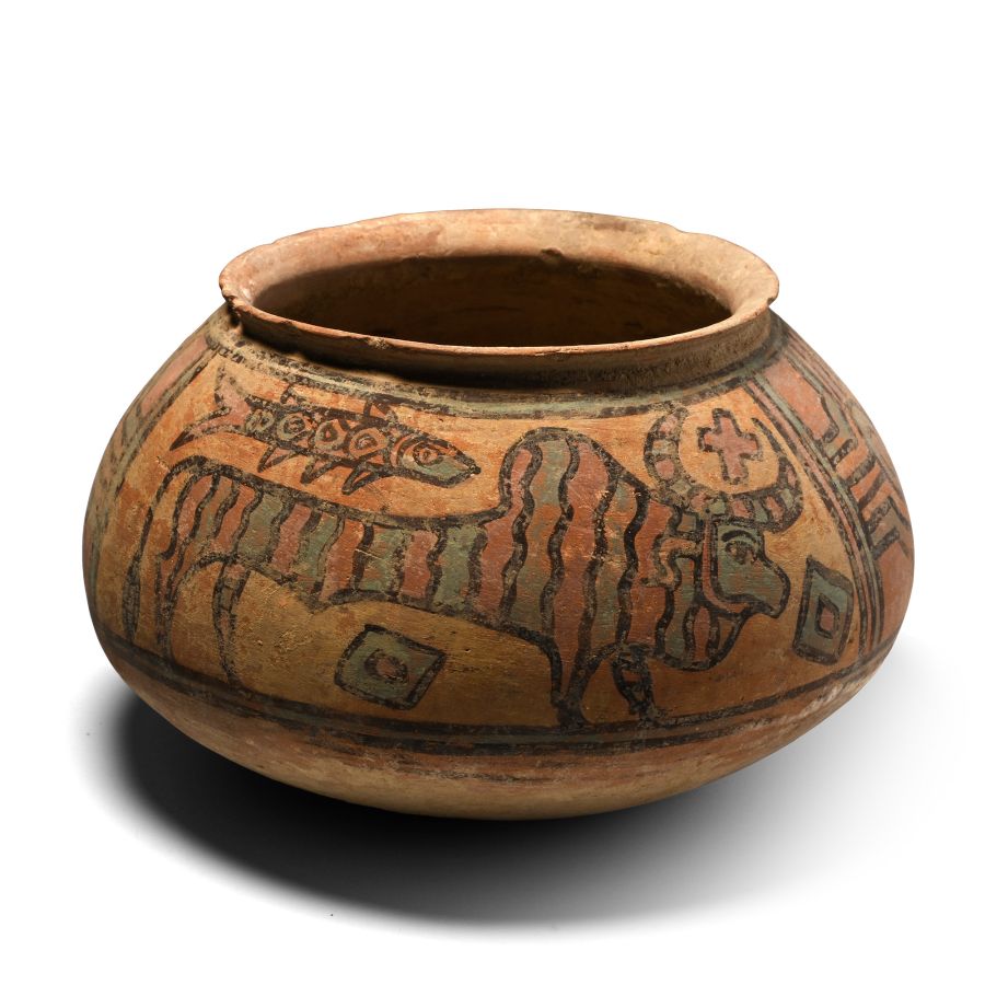 Indus Valley Mehrgarh Terracotta Vessel with Animals