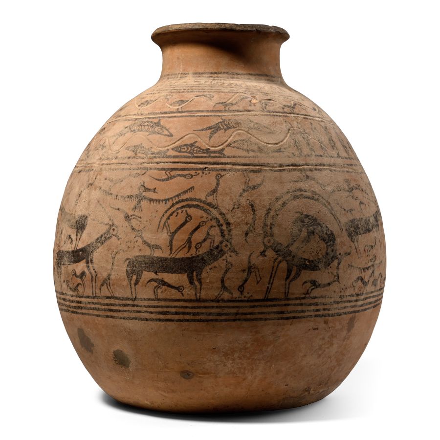 Large Indus Valley Style Terracotta Vessel