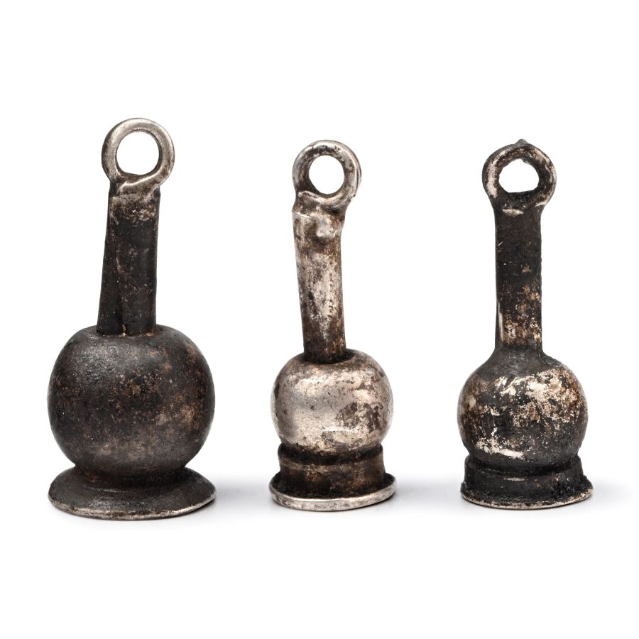 Egyptian Silver Poppy Amulet Group