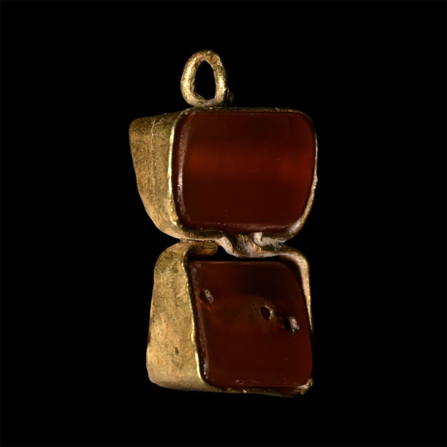 Roman Gold Double Framed Pendant