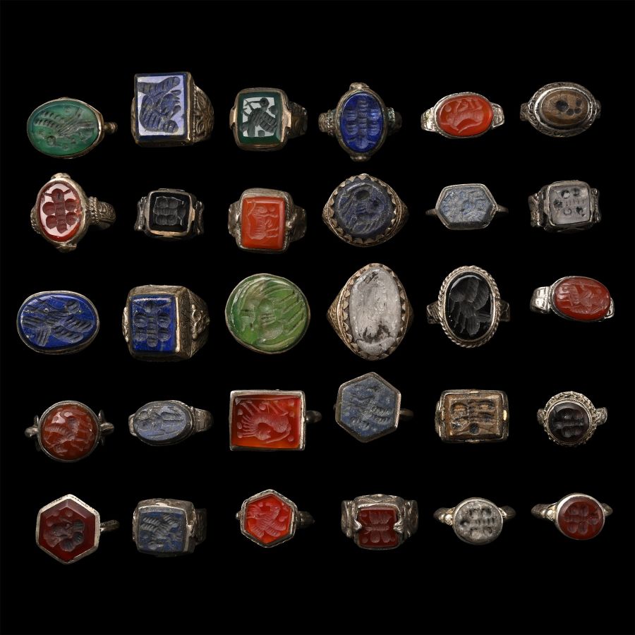 Tribal Silver-Coloured Metal Ring Group