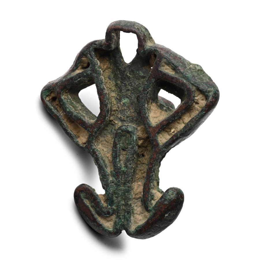 West Central Asian Bronze Human Figural Stamp Seal