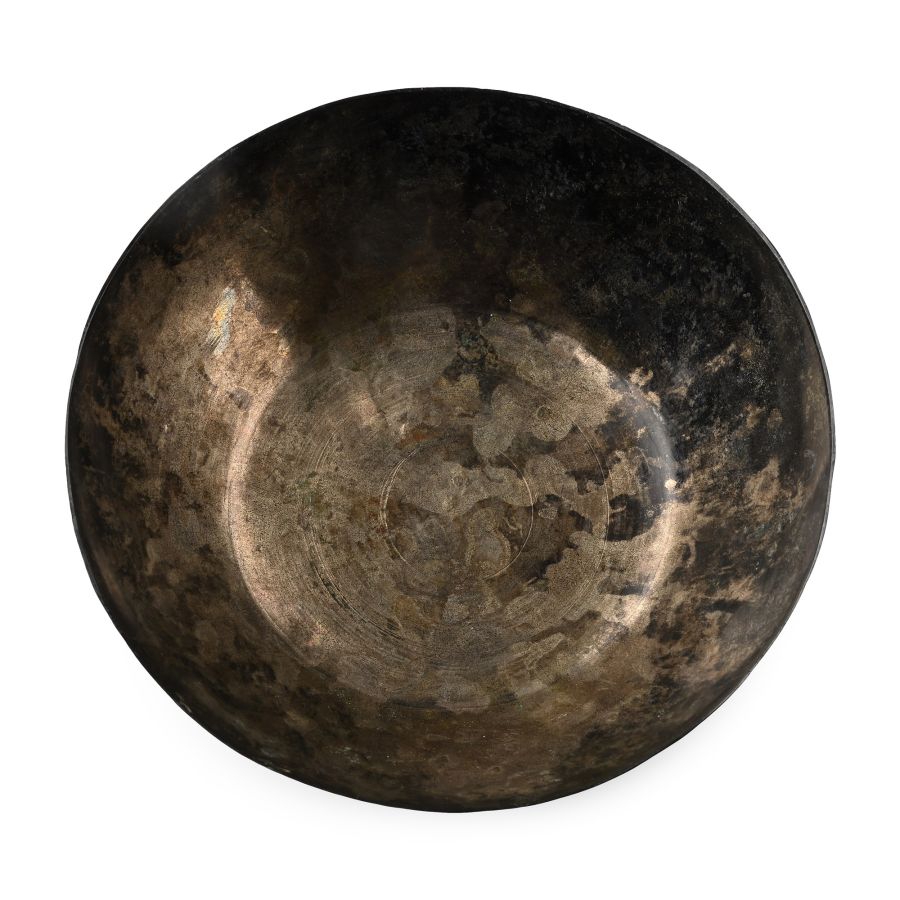 Parthian Bronze Bowl with Concentric Circles