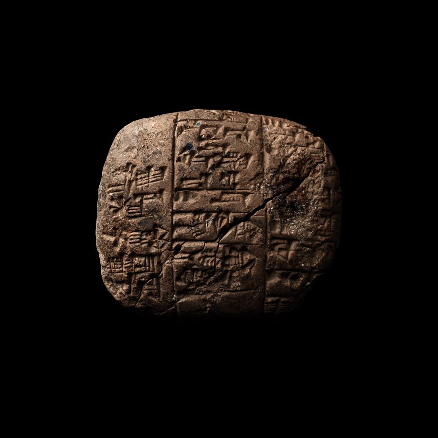 Sumerian Cuneiform Tablet Listing Goods Including 1 Shekel of Refined Silver from Mr Enshaga