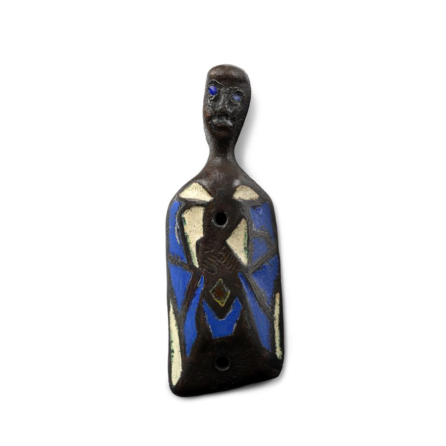 Medieval Gilt Bronze Limoges Saint Mount