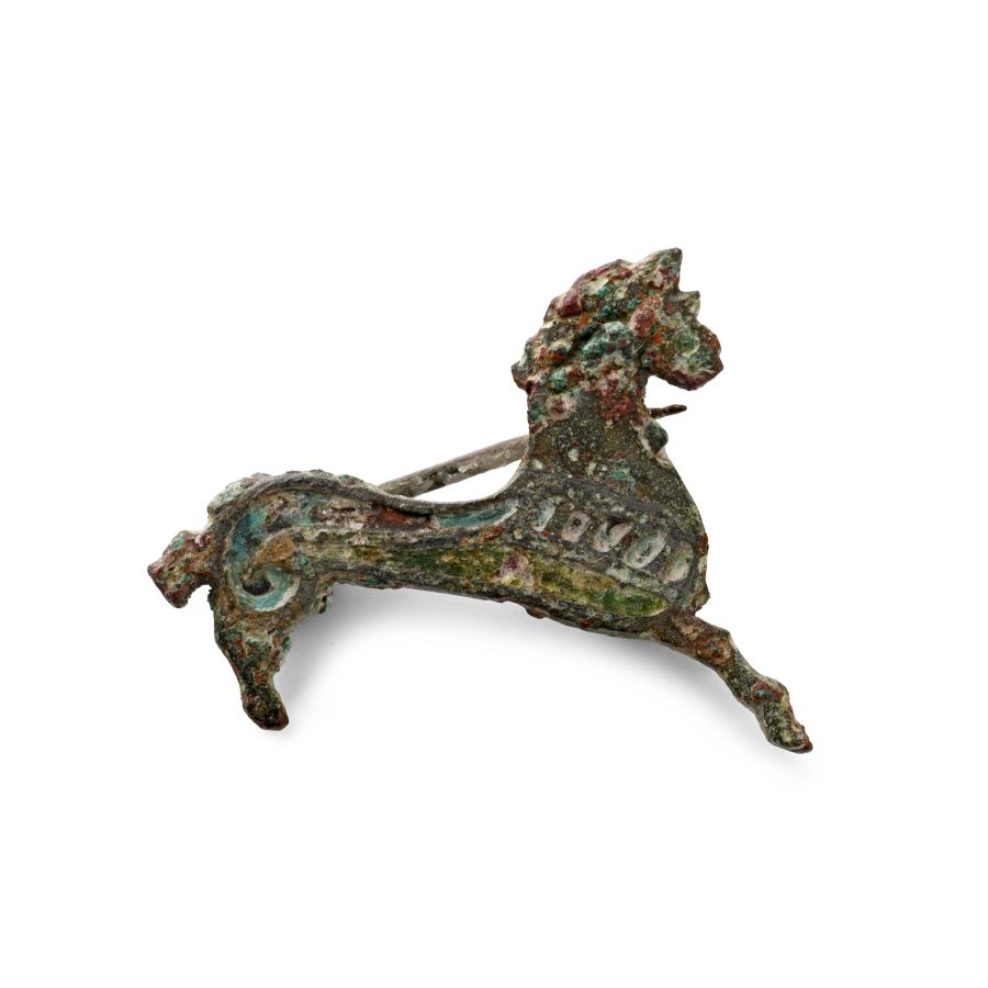 Romano-British Enamelled Bronze Horse Brooch