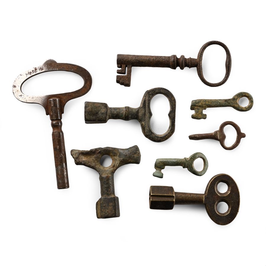 Post Medieval Bronze and Iron Key Collection