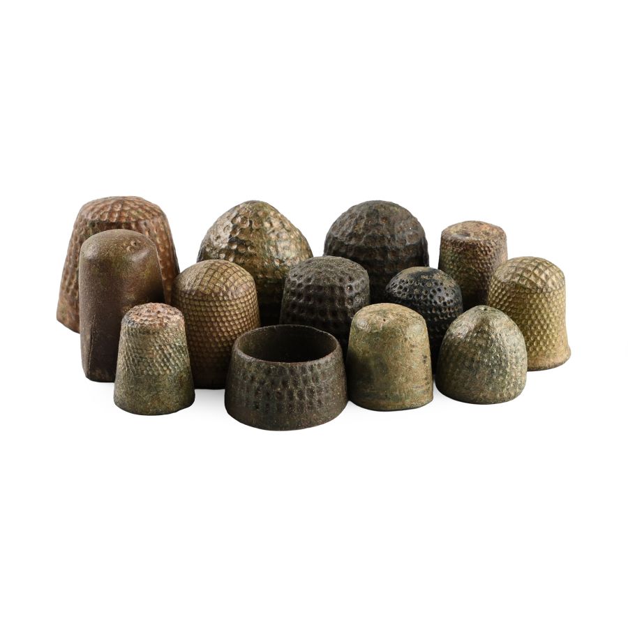 Medieval Bronze Beehive and Later Thimble Collection