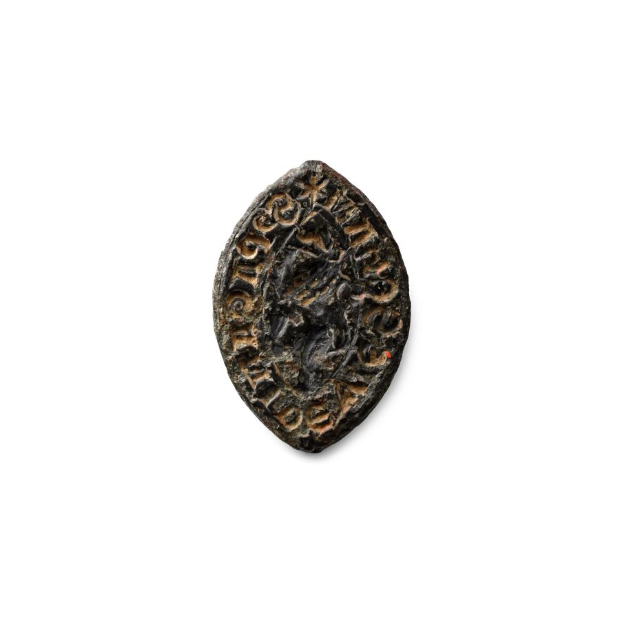 Medieval Bronze Vessica-Shaped Seal Matrix for Pagan of Weasenham