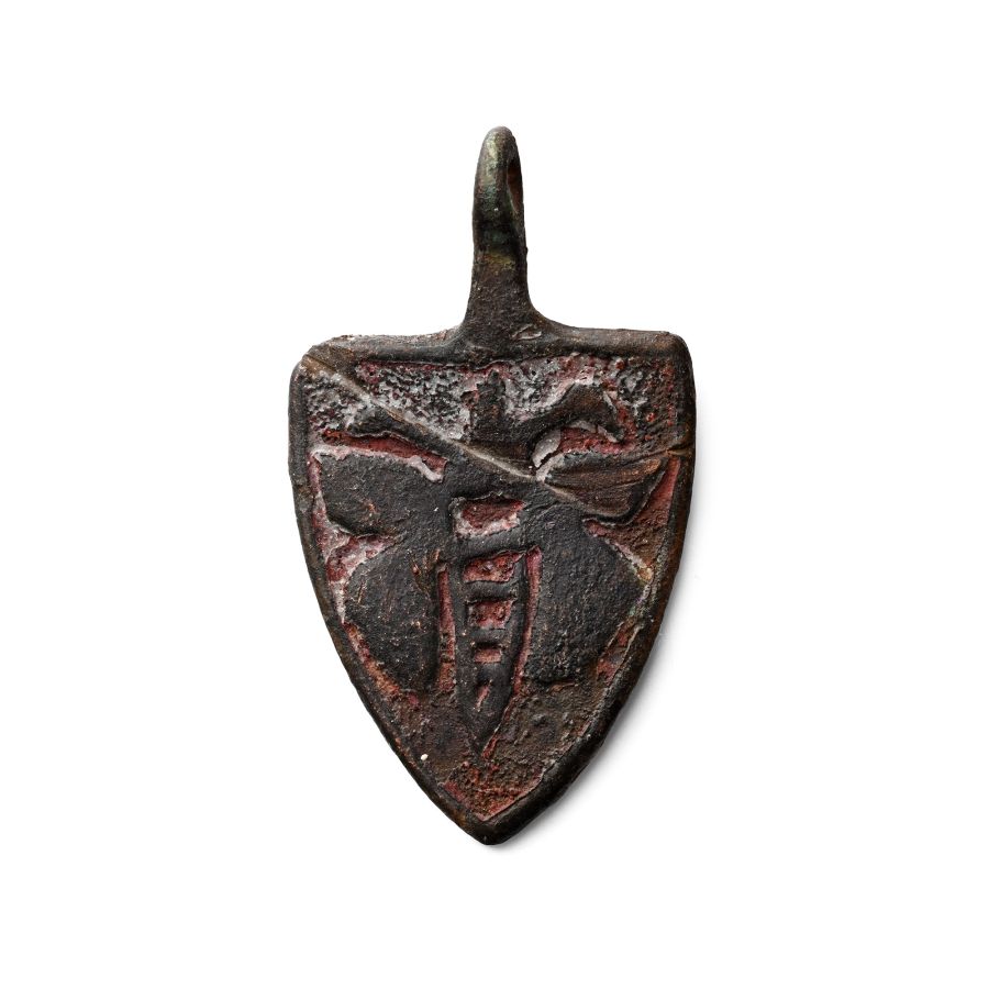 Medieval Knight's Bronze Heraldic Horse Harness Pendant