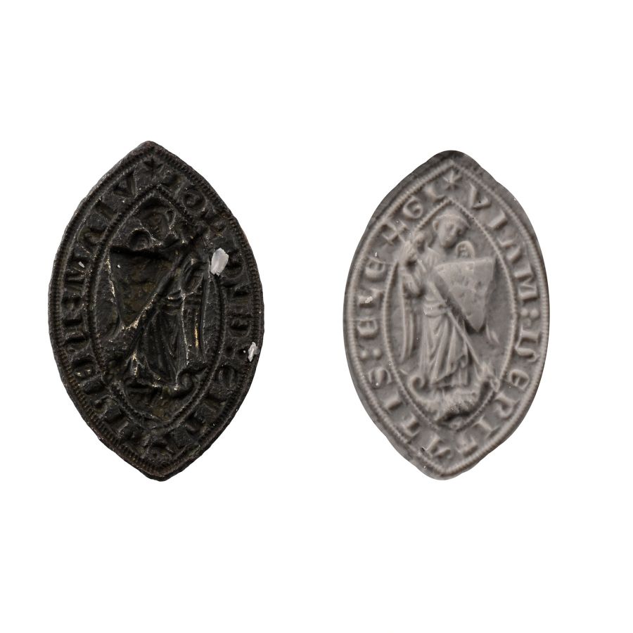 Medieval Bronze Ecclesiastical Vesica-Shaped Seal Matrix