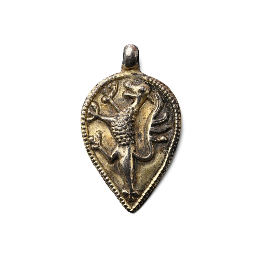 Stuart Period Silver-Gilt Heraldic Horse Harness Pendant