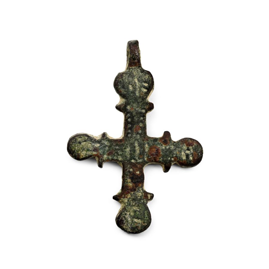 Byzantine Bronze Cross Pendant
