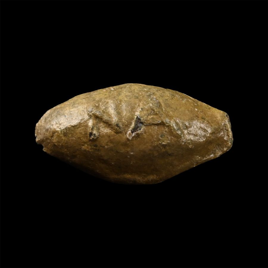 Greek Macedonian Lead Inscribed Slingshot