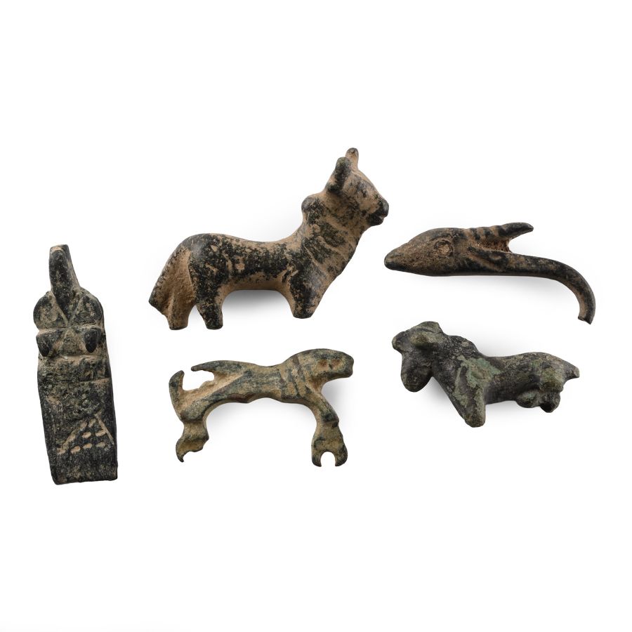 Roman Bronze Animal Artefact Group