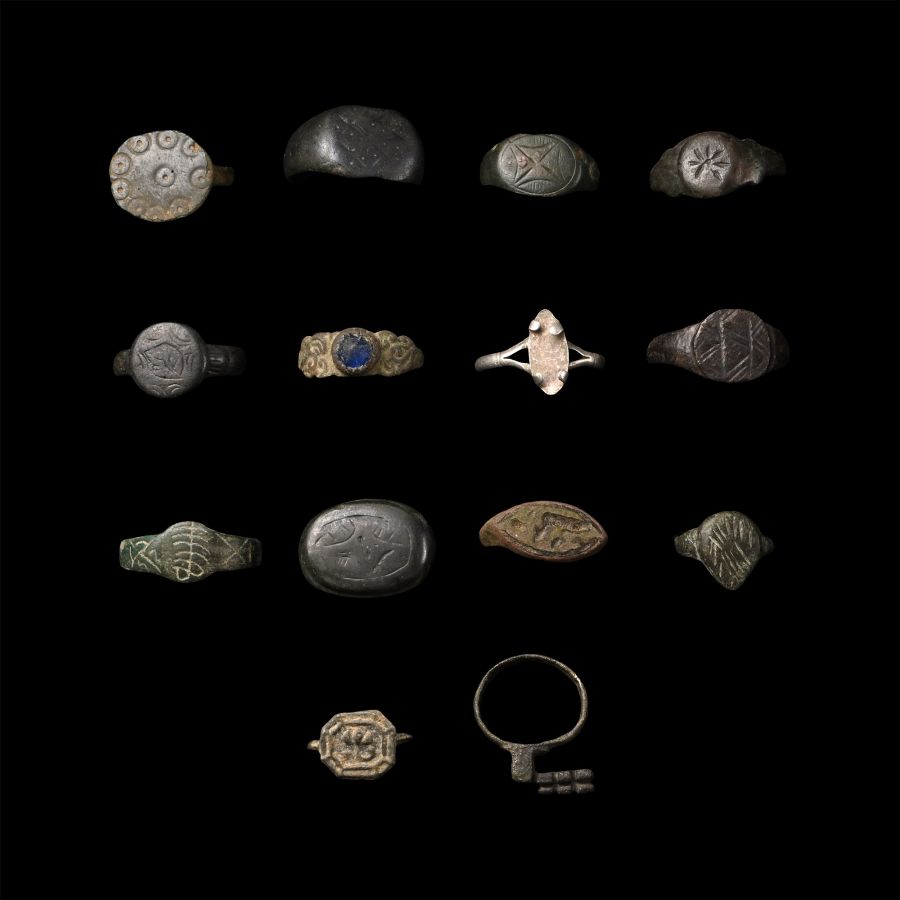 Roman and Later Bronze and Silver Ring Collection
