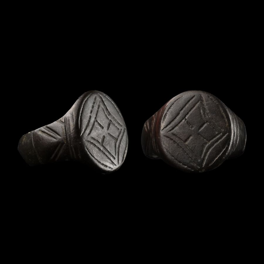 Medieval Bronze Ring with Quatrafoil