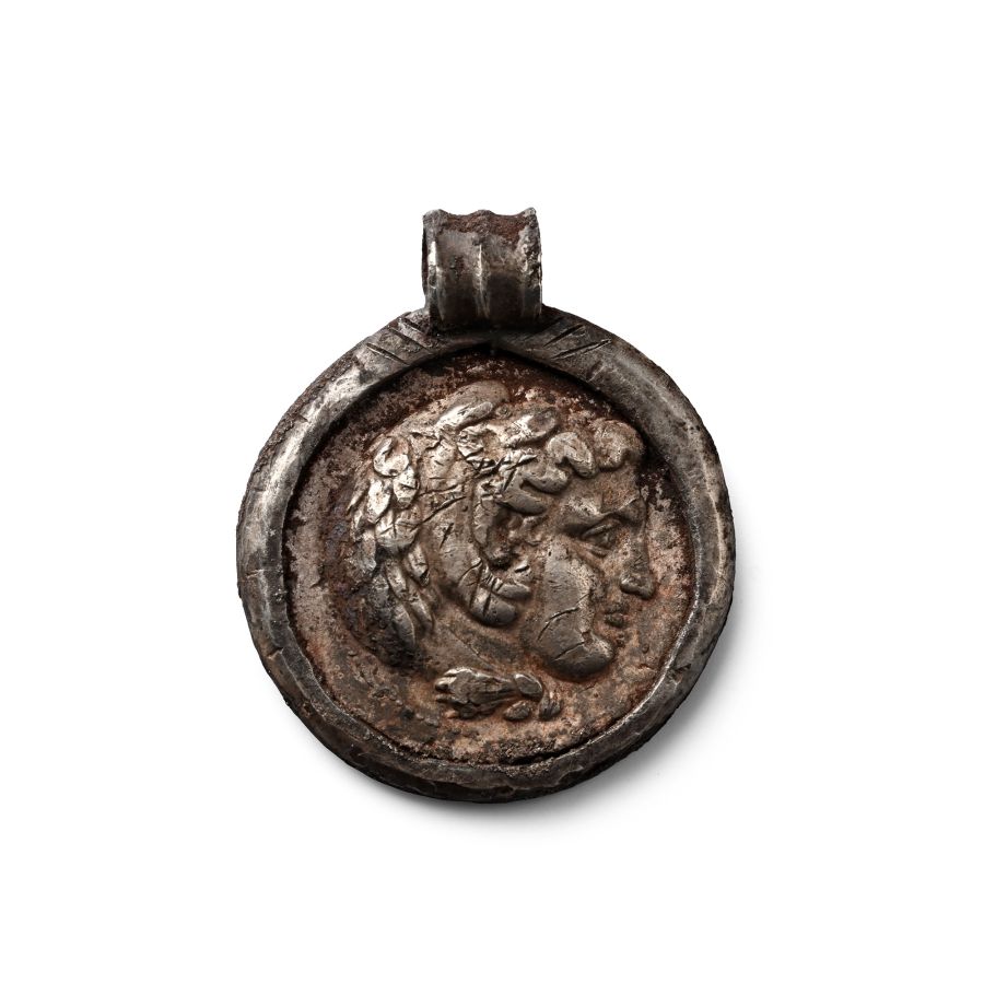 Greek Alexander the Great Tetradrachm in Silver Pendant