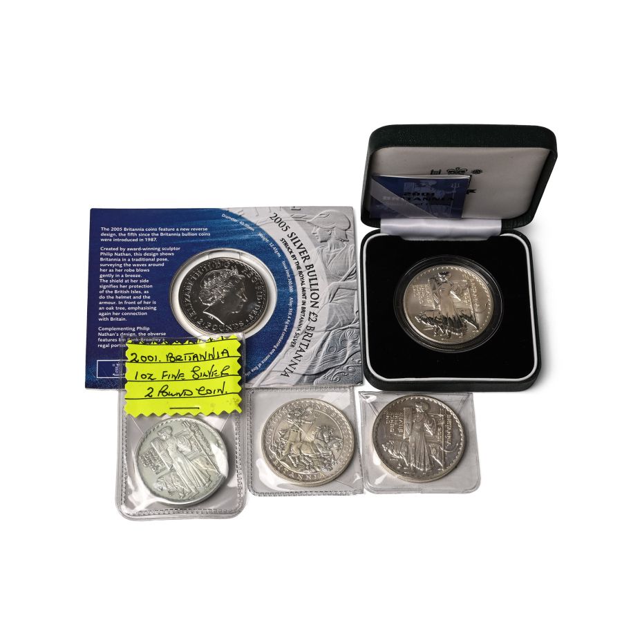 Great Britain. Windsor, Elizabeth II Silver Britannia Coin Group.