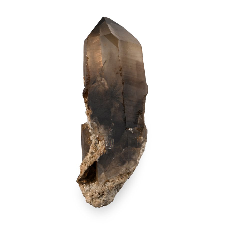 Rutilated Smoky Quartz Crystal Mineral Display Specimen
