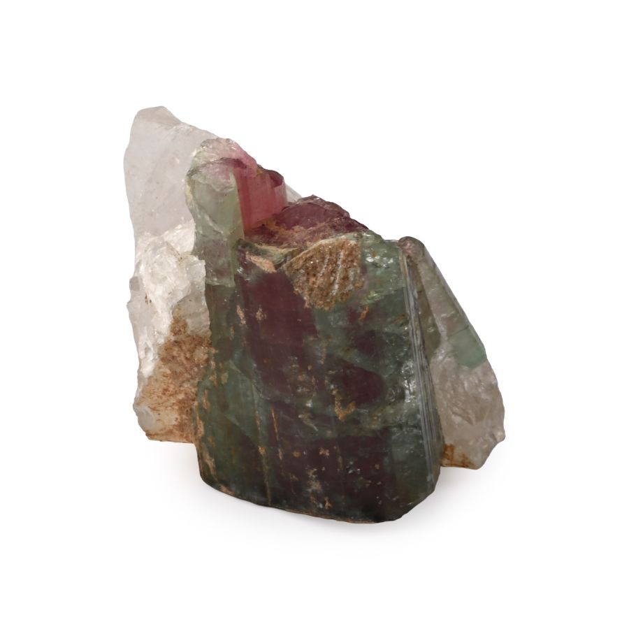 Tourmaline and Quartz Crystal Mineral Display Specimen