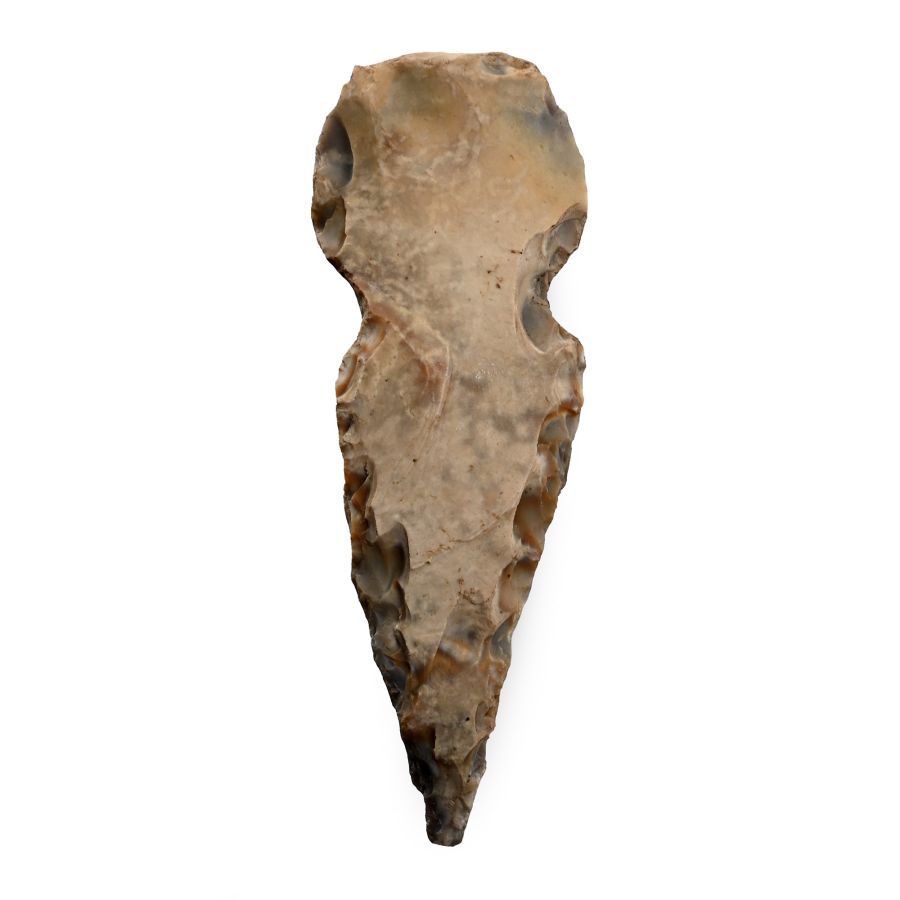 British Stone Age Knapped Flint Waisted Point