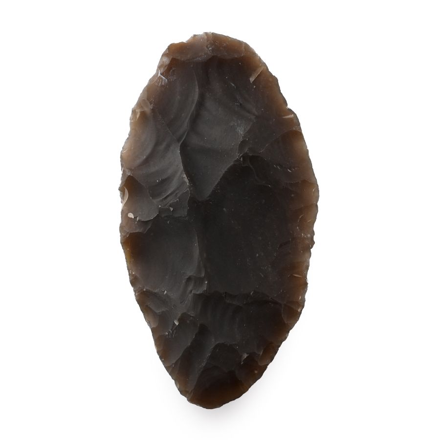 British Stone Age Knapped Flint Ovate Knife