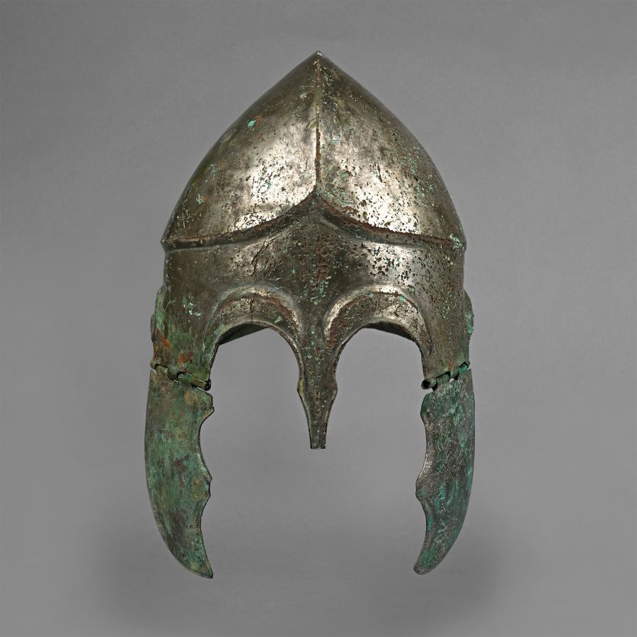 Greek Pontic Tinned Bronze Chalcidian Helmet