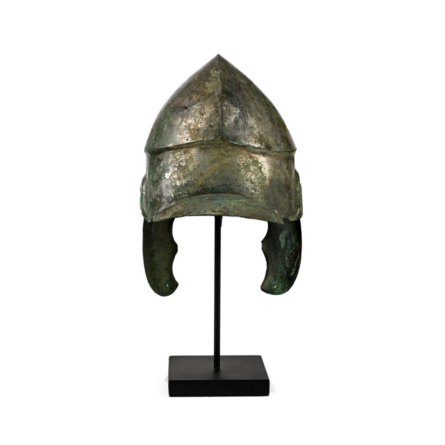 Greek Pontic Tinned Bronze Chalcidian Helmet