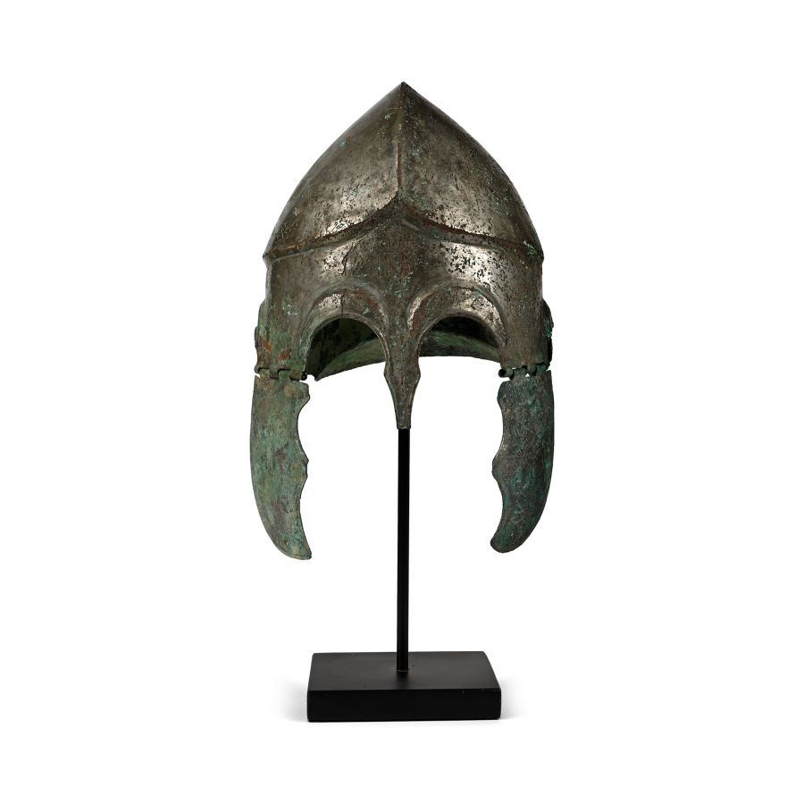 Greek Pontic Tinned Bronze Chalcidian Helmet
