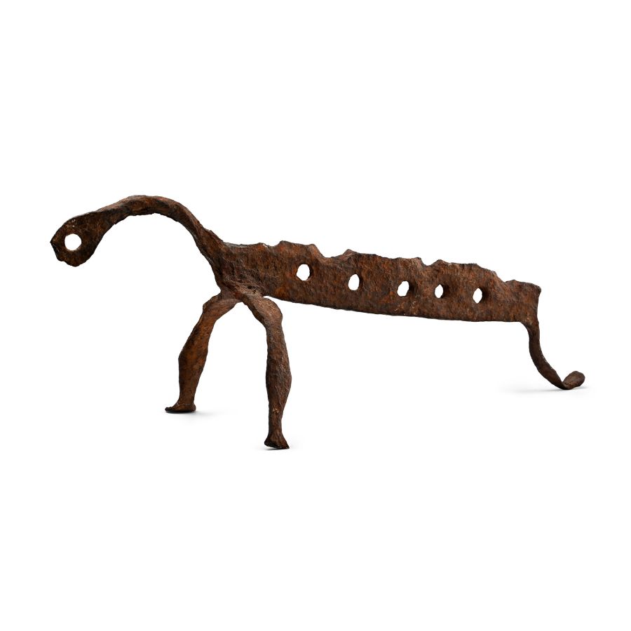 Medieval Iron Fire-Stand in the Shape of a Dragon