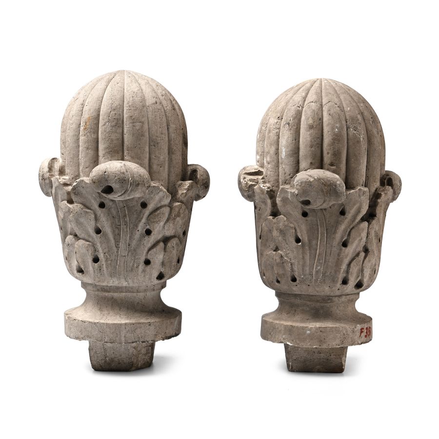 Marble Sculptured Carpet Weight Pair