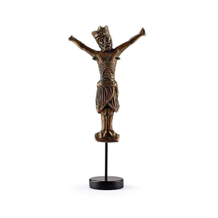 Medieval Bronze Figure of Christ