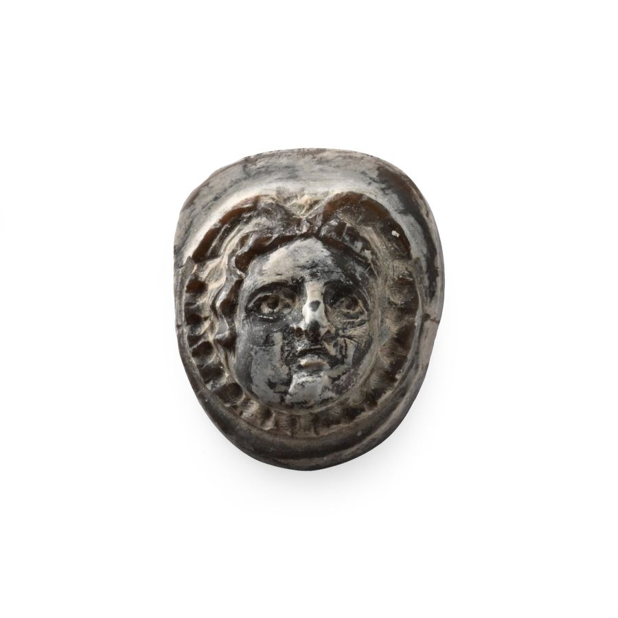 Roman Stone Cameo with Head of Medusa