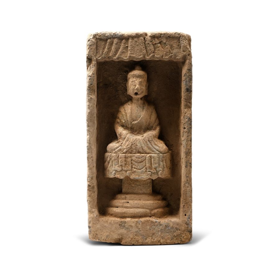 Chinese Wei Terracotta Buddha Brick