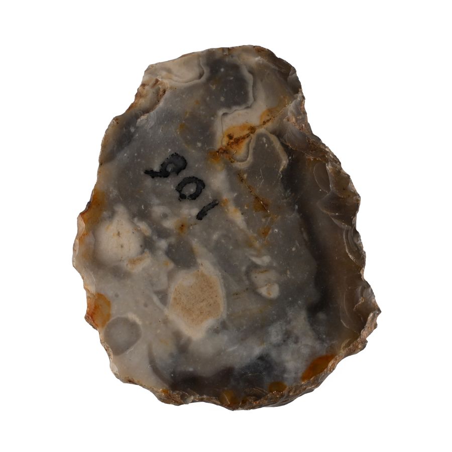 Stone Age Long Trapezoidal Steep-Sided Flint Scraper